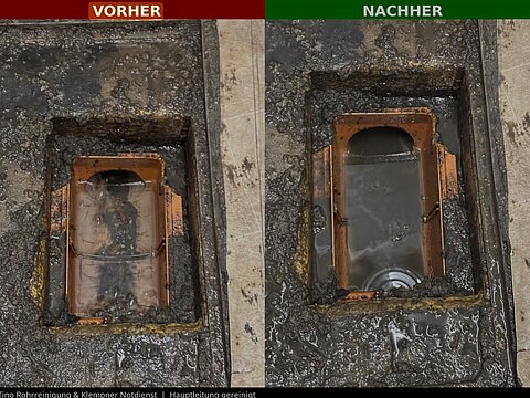 Hauptleitung – gereinigt